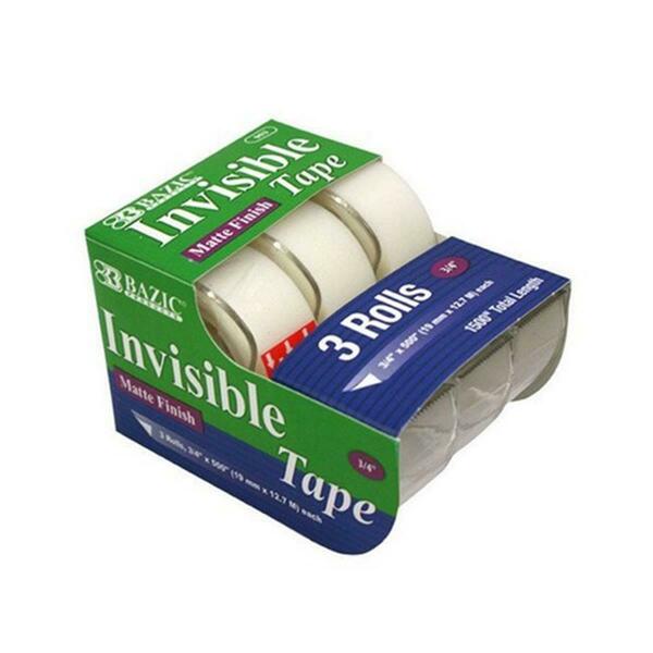 Bazic Products Bazic 3/4 X 500 Invisible Tape, 72Pk 903
